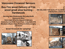 Tablet Screenshot of firewoodvancouver.com